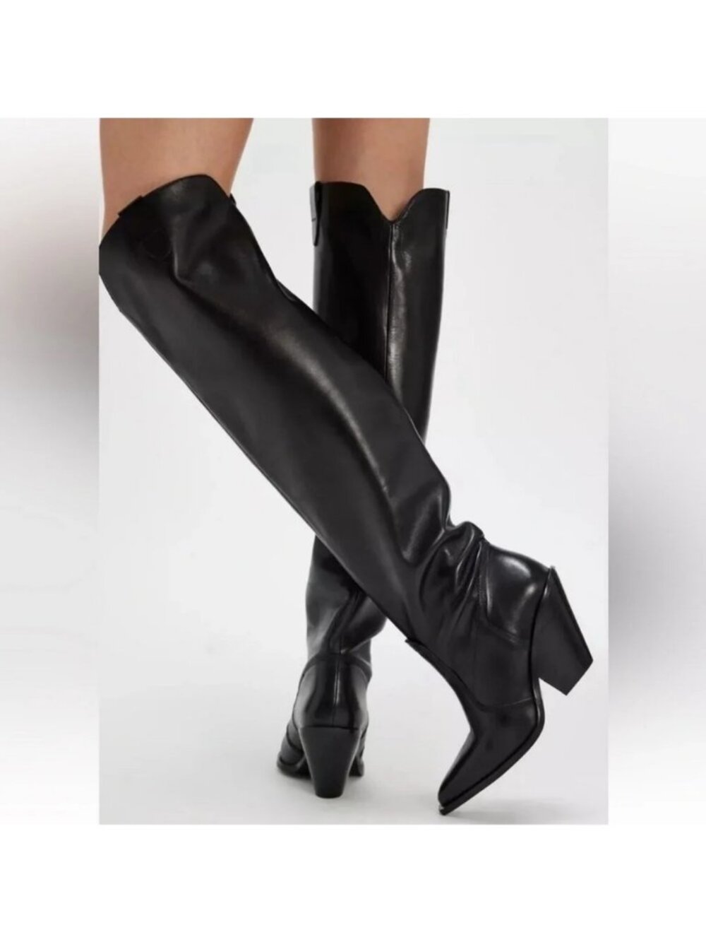 NEW Free People Triple Crown Over The Knee Slouch Boots Whimsygoth Womens 7